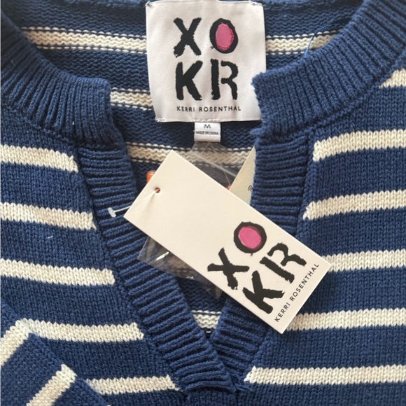 Kerri Rosenthal new Blue Striped Sweater - Picture 4 of 5